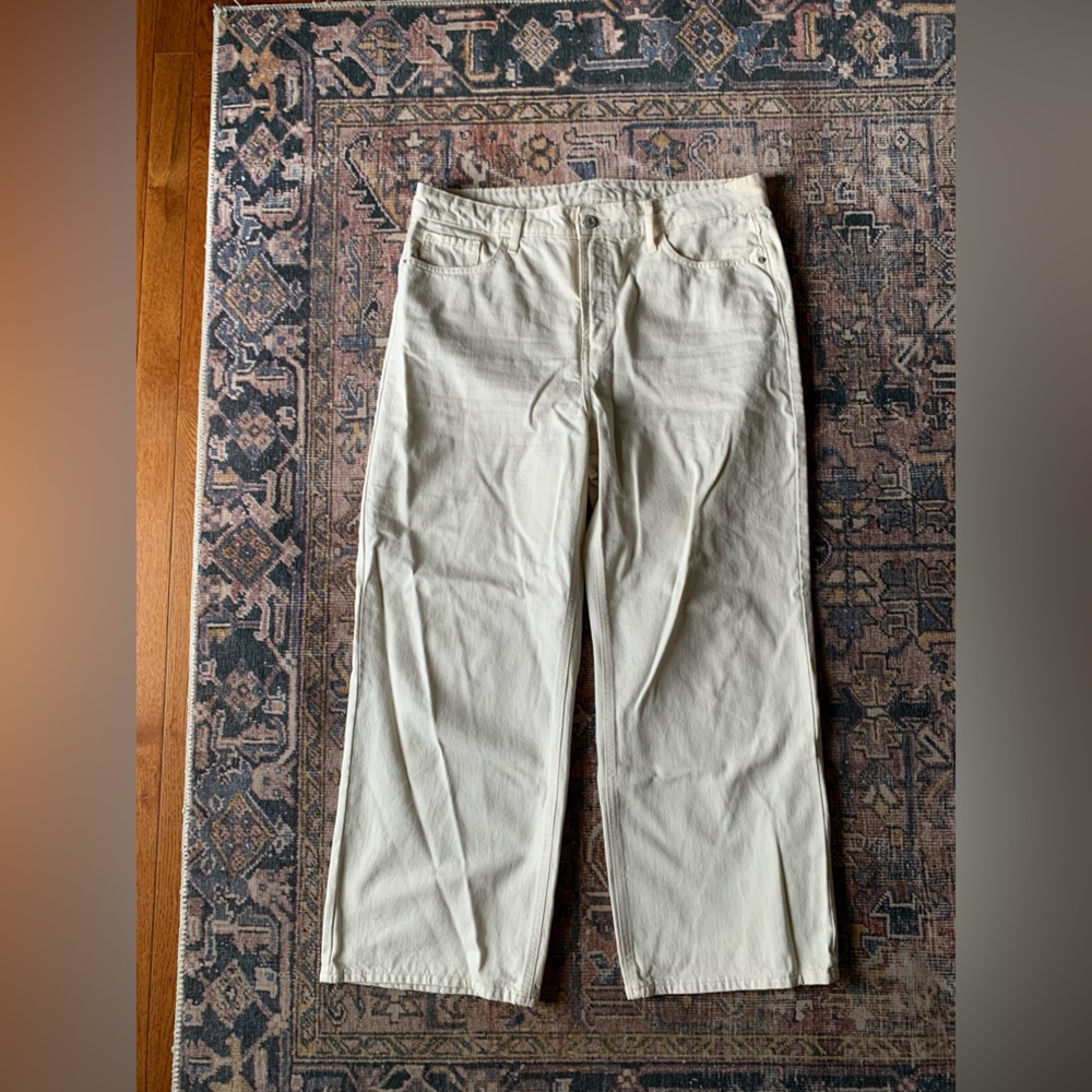 Old Navy Cream High Waist Wide Leg pants